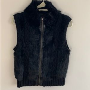 BCBG faux fur vest